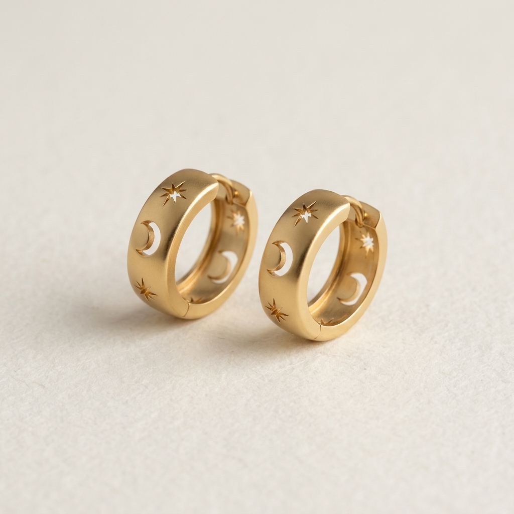 Celestial Starburst Hoops