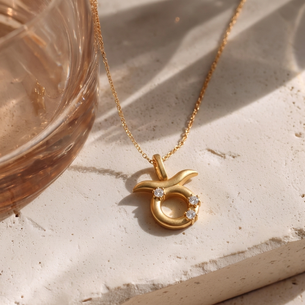 Libra Zodiac Diamond Pendant