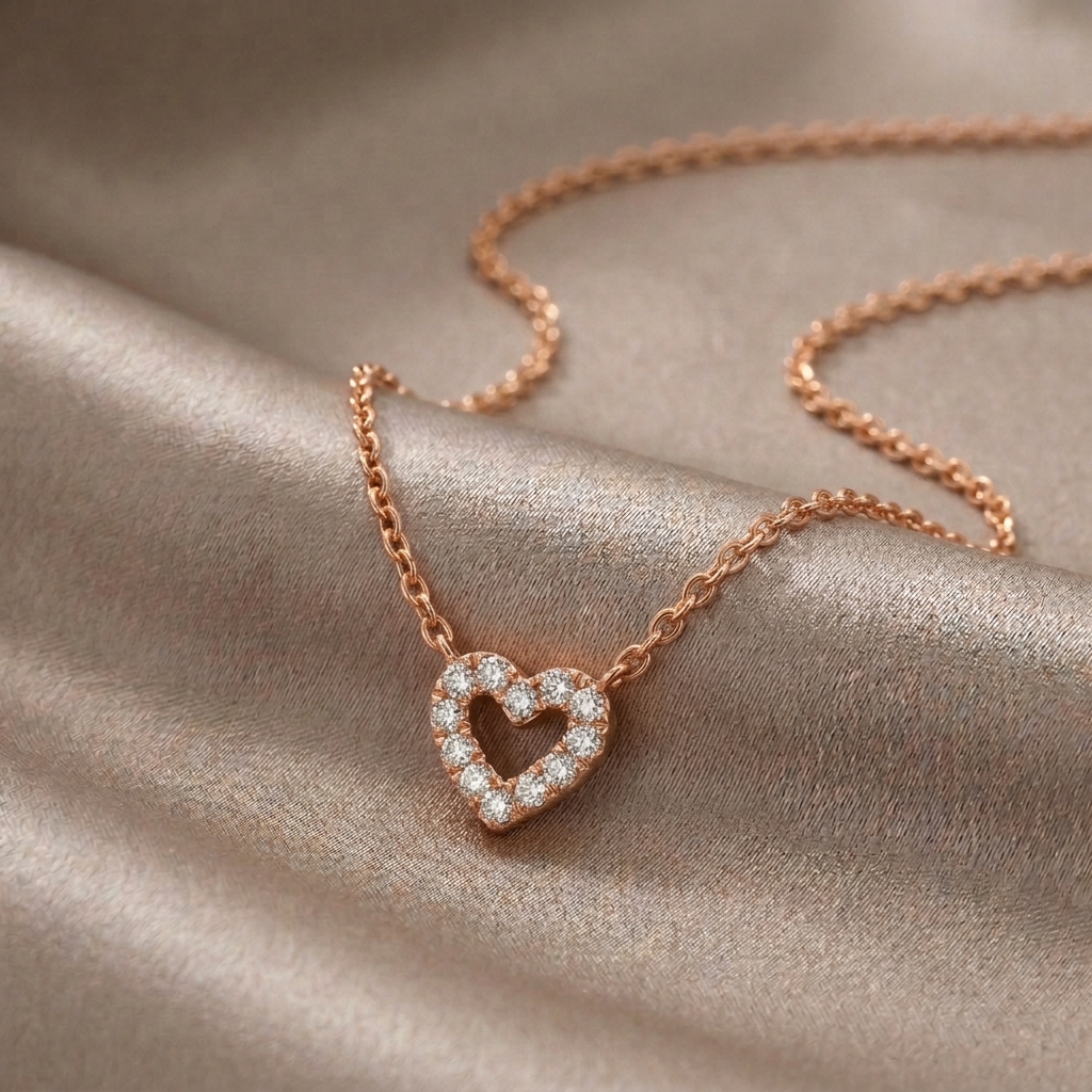 rose-gold-Petite-Diamond-Heart-Necklace
