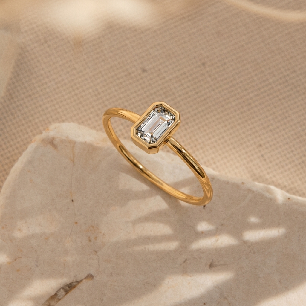 Emerald-Cut Solitaire Ring