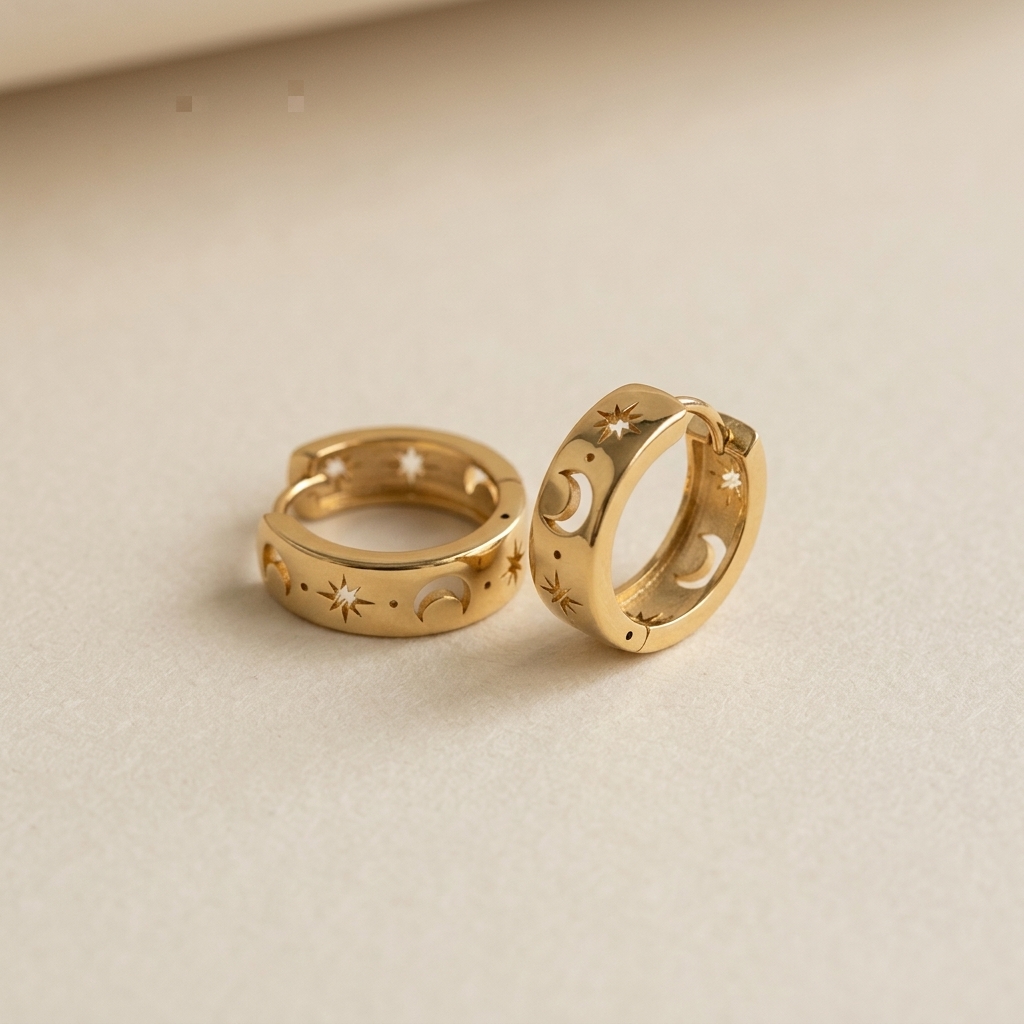 Celestial Starburst Hoops