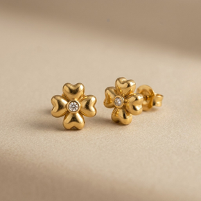 Golden Pearl Chain Drape Stud Earrings