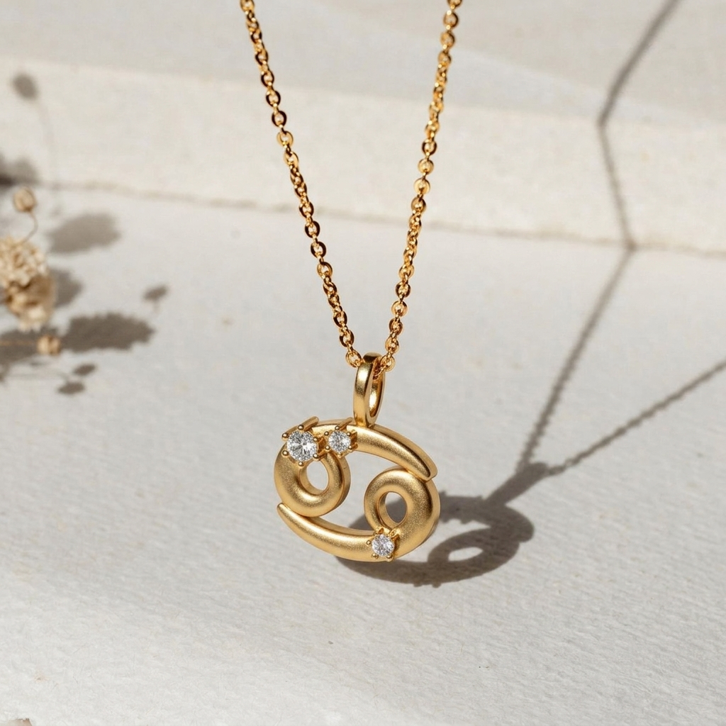 Diamond Cancer Zodiac Pendant