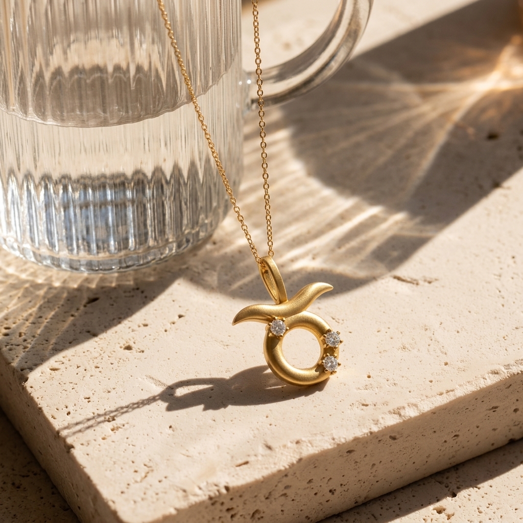 Libra Zodiac Diamond Pendant