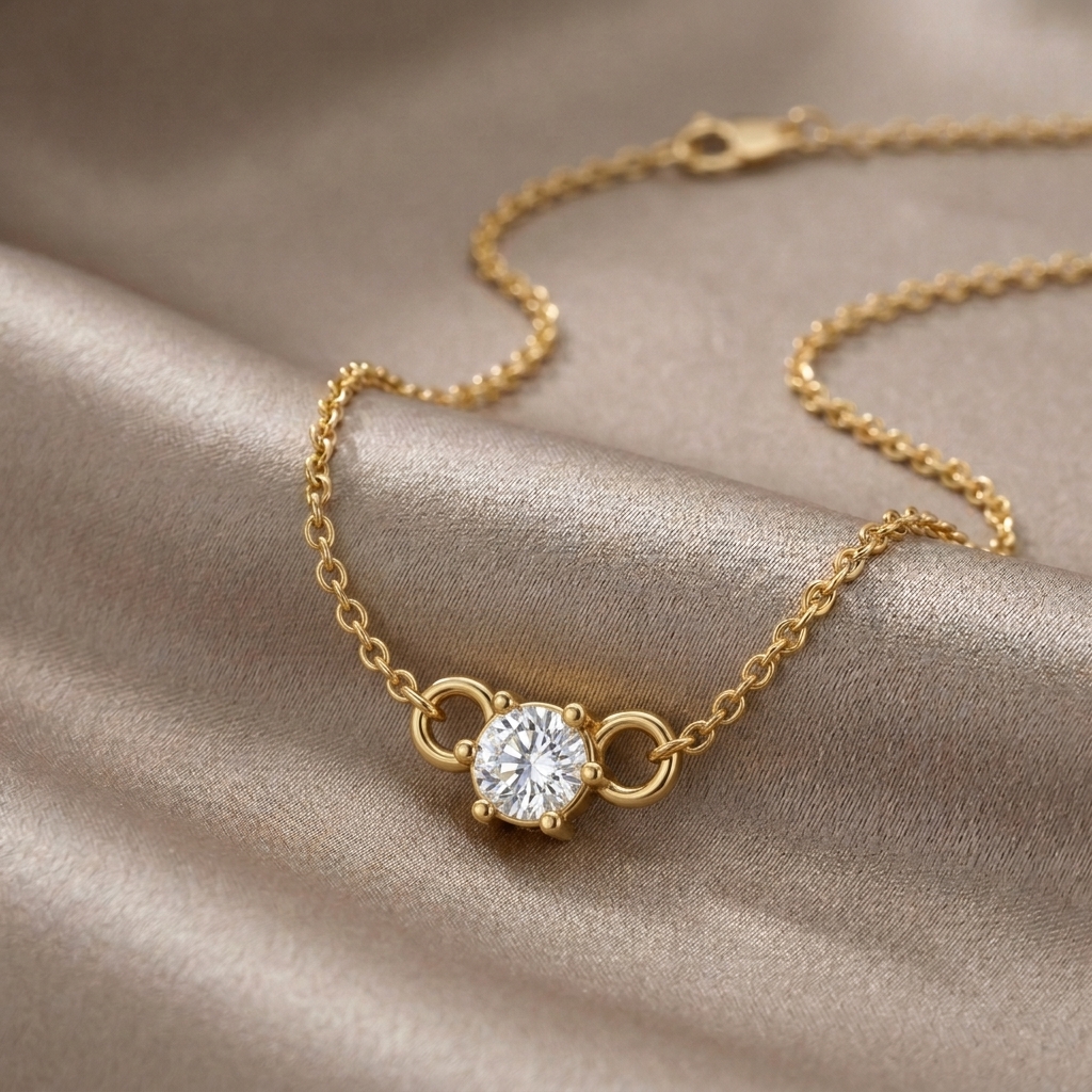 Classic Diamond Collet Necklace