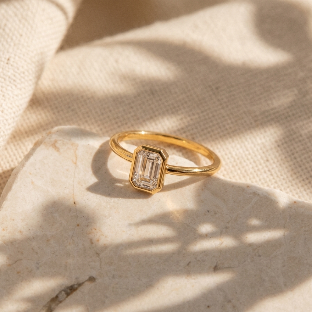 Emerald-Cut Solitaire Ring