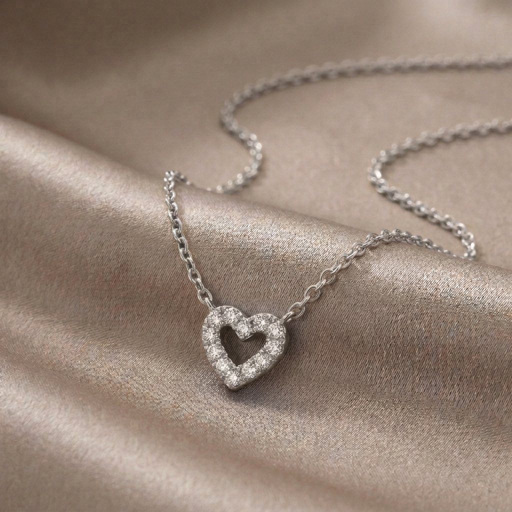 white-gold-Petite-Diamond-Heart-Necklace